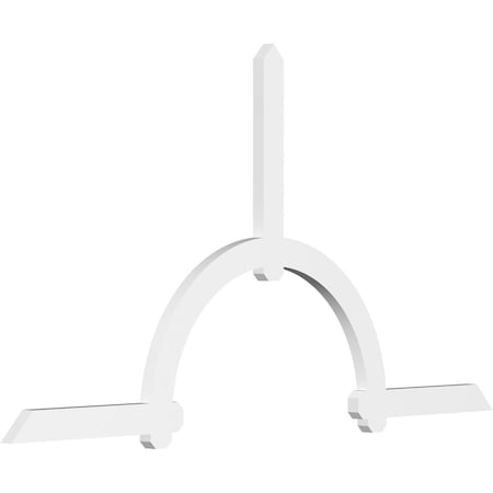 Ekena Millwork Ericson Architectural Grade PVC Gable Bracket, 96"W x 52"H x 2"D x 4"F, 13/12 Pitch GBP096X52X0204ERI00